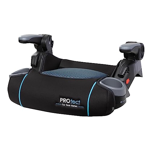 Baby Trend Protect 2-in-1 Folding Booster Car Seat, Aqua Tech – Fold-Flat Travel-Ready Design, Lightweight Build, Belt-Positioning Comfort