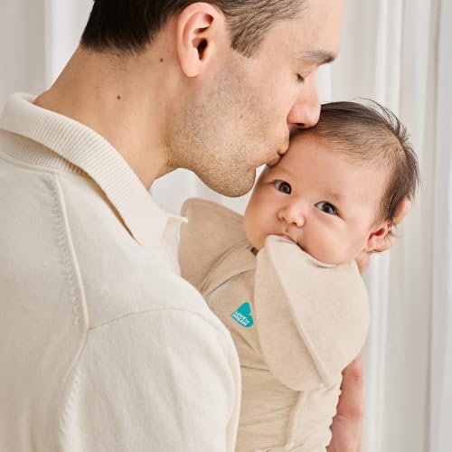 Love to Dream Swaddle UP, Sleep Sack 0-3 Months, Self-Soothing, Improves Sleep, Secure Fit Helps Calm Startle Reflex, Baby Essentials Must Haves Newborn, 1.0 TOG, 8-13 lbs, Oatmeal