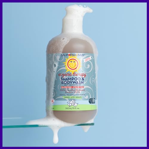 California Baby Eczema Body Wash & Shampoo | Gentle Steroid-Free Eczema Treatment | Colloidal Oatmeal + Aloe Vera | 100% Plant-Based | 8.5 oz.