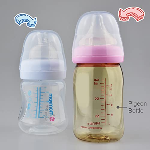 Maymom Dome Caps for Lansinoh Spectra Pigeon Wide-Mouth Collar Ring Compatible with Lansinoh Bottle Top Bottle Lid, 6pcs