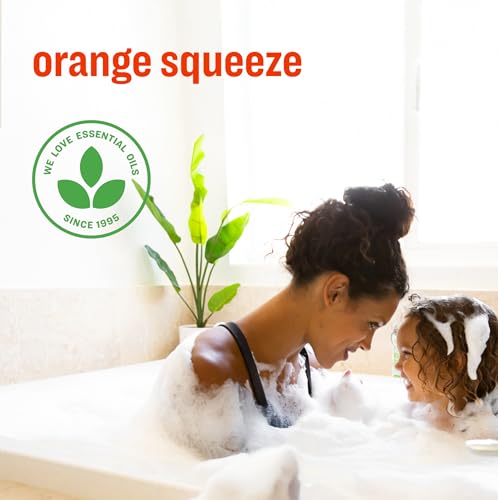 Everyone 3-in-1 Kids Soap, Body Wash, Bubble Bath, Shampoo, 32 Ounce (Pack of 2), Orange Squeeze, made with Essential Oils for Toddlers, tweens and teens