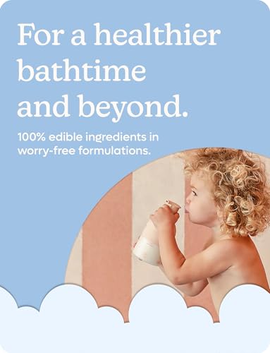 Babyology All Natural Baby Wash and Shampoo - 100% Edible Ingredients - with Organic Rose Water (Unscented) - 13,52 FL OZ - Good for Sensitive Skin - Non Toxic - Tear Free (Scents & Packs Vary)