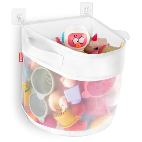 UNEEDE Bath Toy Organizer,4 Gallons Bathtub Toy Storage Organizer,Quick Access Bath Toy Holder For Bathtub,Baby Organizer,Quick Dry Baby For Tub,Mesh Shower Caddy