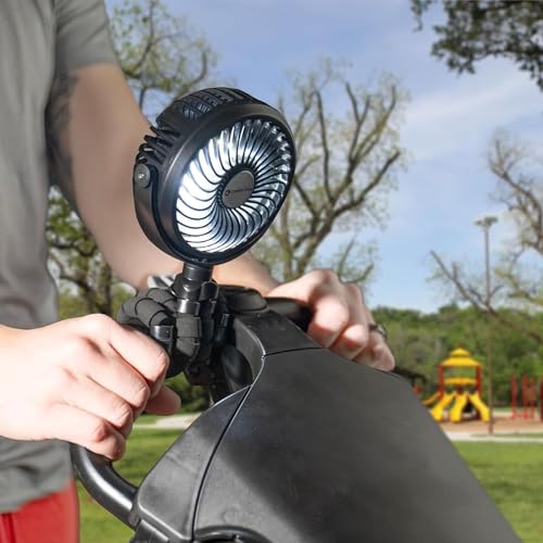 Comfort Zone Portable Stroller Fan, Pink