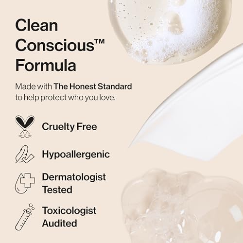 The Honest Company Fragrance-Free Bathtime Gift Set, Hypoallergenic, Bath Essentials for Sensitive Skin, Shampoo and Body Wash, Face Lotion, Bubble Bath, Conditioner, Wash Cloth