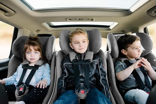 Clek Foonf Convertible Car Seat with Rigid LATCH, Crumple Zone safety system, Adjustable Headrest, Reclining Design, Anti-Rebound Bar & Flame Retardant-Free (Railroad Ziip)