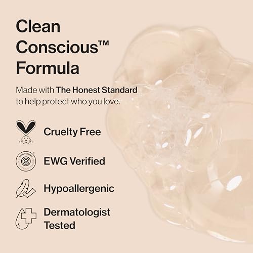 The Honest Company Foaming Bubble Bath Gentle for Baby, Naturally Derived, Tear-free, Hypoallergenic, Fragrance Free, Sensitive, 12 fl oz