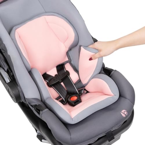 Baby Trend Secure-Lift Infant Car Seat, Madrid Pink – Compact Lightweight Carrier, Infant Comfort Cushioning, Adjustable Harness Fit