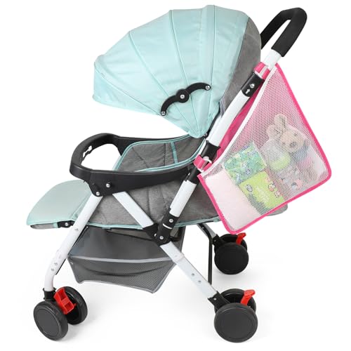 Accmor Universal Stroller Organizer, Side Sling Stroller Organizer, Mesh Cargo Net Stroller Storage Caddy Accessories, Stroller Bag Accessories Fits for Uppababy, Nuna, Baby Jogger, Doona Strollers