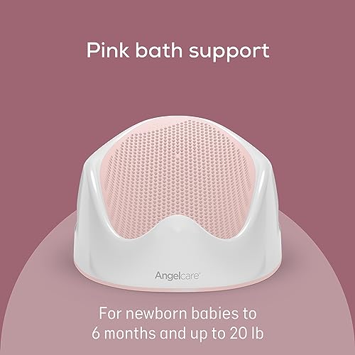 Angelcare Baby Bath Support (Pink) | Ideal for Babies Less than 6 Months Old