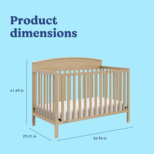 Graco Benton 5-in-1 Convertible Crib – GREENGUARD Gold Certified, Converts from Baby Crib to Toddler Bed, Daybed and Full-Size Bed, Fits Standard Full-Size Crib Mattress (Driftwood)