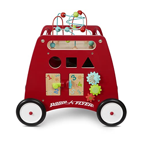 Radio Flyer Deluxe Push & Play Cube Walker, Walker Toy for Ages 1-3