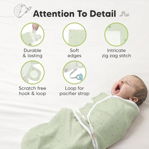 KeaBabies 3-Pack Organic Baby Swaddles for Newborns, Infant (Bunnies, 0-3M)