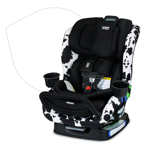 Britax Poplar S Convertible Car Seat, 2-in-1 Car Seat Extended Rear Facing, 17” Slim Car Seat Design with Fast & Easy ClickTight Installation, Anti-Rebound Bar & SafeWash Fabrics — Cowmooflage