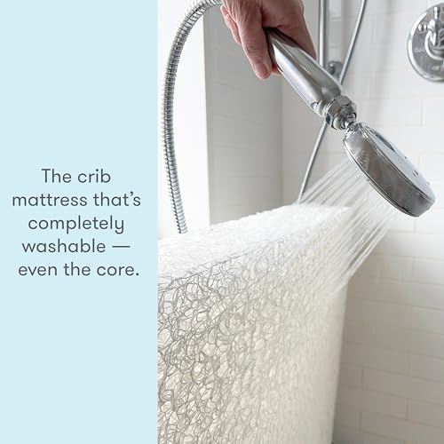 Newton Baby Waterproof Crib Mattress and Toddler Bed - Ultra-Breathable Proven to Reduce Suffocation Risk, Washable Core & Cover, All-Stages, Infant to Toddler, Deluxe 5.5" Thick - White
