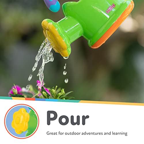 Nuby Watering Can Bath or Outdoor Toy for Toddlers and Kids - Spring and Summer Outside Play -18+ Months - Interactive and Fun Baby Bath Essentials