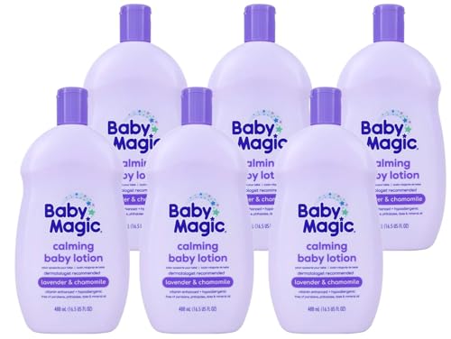 Baby Magic Calming Baby Lotion, Lavender and Chamomile, 16.5 Ounces (Pack of 6)