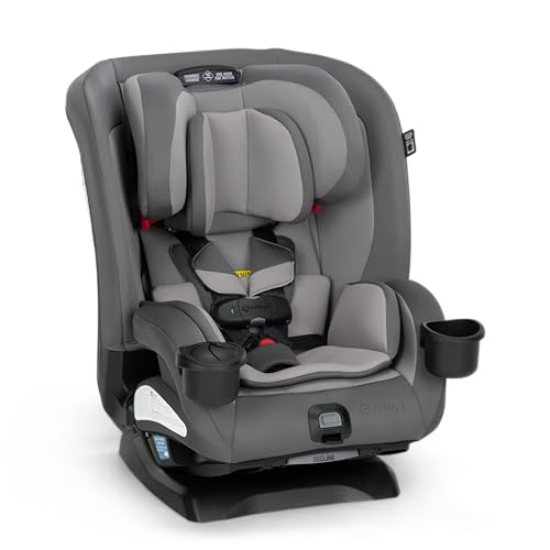 Safety 1st EverSlim 4-in-1 Convertible Car Seat, SecureTech Chest Clip, Ultra-Slim, 4-Mode Infant to Booster, Baby Car Seat, 5-100 lbs, Memory Foam, Office Space