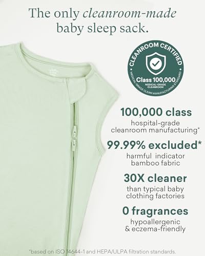 PurComfy Supersoft Sleep Sack 0.5 TOG, Premium Bamboo Viscose Baby Sleeping Bag, Lightweight Sleep Sack 6-15 Months (Sage)