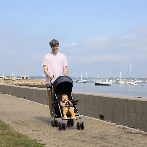 3Dlite Convenience Stroller, Gray – Lightweight Stroller with Aluminum Frame, Large Seat Area, 4 Position Recline, Extra Large Storage Basket – Infant Stroller for Travel and More