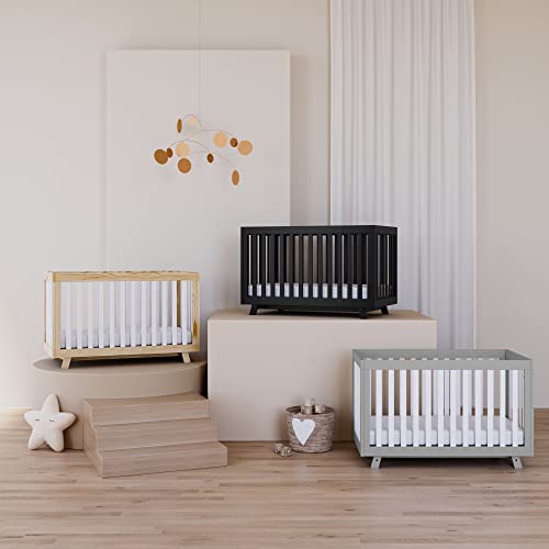 Storkcraft Beckett 3-in-1 Convertible Crib – GREENGUARD Gold Certified, Fits Standard Crib Mattress, Converts to Toddler Bed and Daybed, 4 Mattress Heights, Grow-with-Me Design (Driftwood)