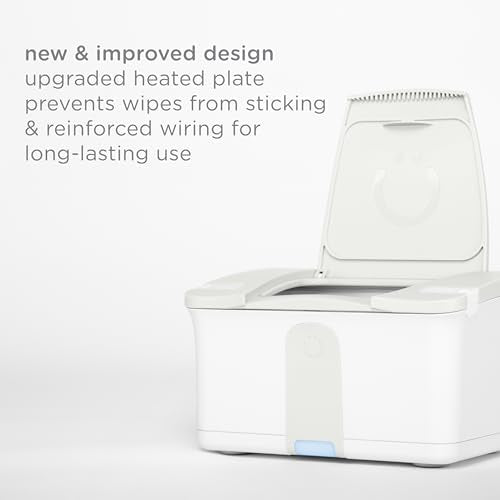 Ubbi Baby Wipes Warmer & Dispenser with Nightlight, Top-Heating System, Oat