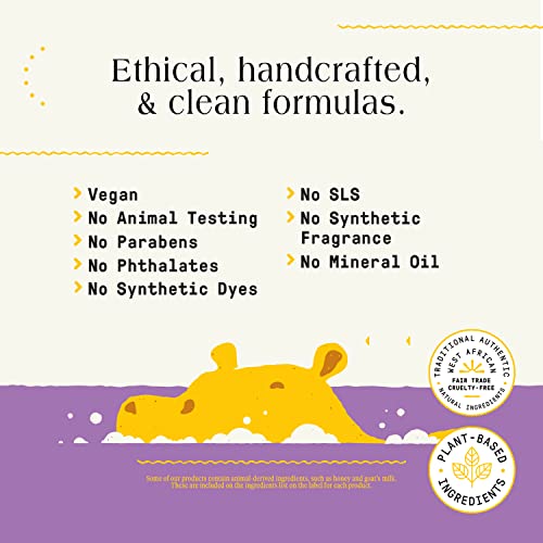 Alaffia Bubble Bath for Babies & Kids, Lemon Lavender 2-Pack – Long-Lasting, Moisture-Rich Bubbles with Shea Butter, 32 Fl Oz Ea