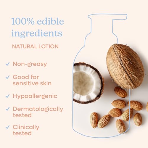 Babyology Organic Baby Lotion - 100% Edible Ingredients - The Safest All Natural Baby Moisturizer for Newborn Dry and Sensitive Skin - Non toxic - Eczema (Varying Packs)