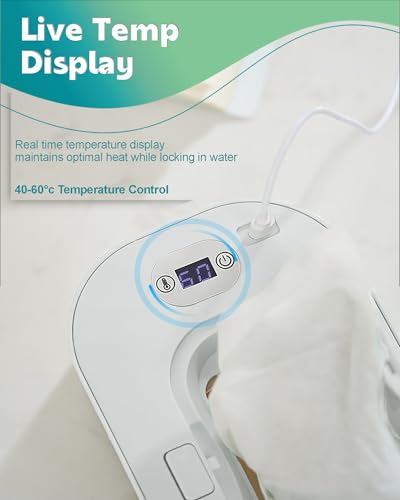 Baby Wipe Warmer, Portable USB Powered Baby Wet Wipes Dispenser Holder with Temperature Control, Paper Towel Heater for Home, Car, Travel (White)
