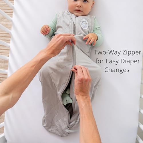 Dreamland Baby Lightweight Bamboo Viscose Sleep Sack (6-12 Months). 1.0 TOG Ultra Soft Blanket w/ 2-Way Zipper. 95% Viscose, 5% Spandex (Ocean). Mom-Owned US Business, Premium Materials