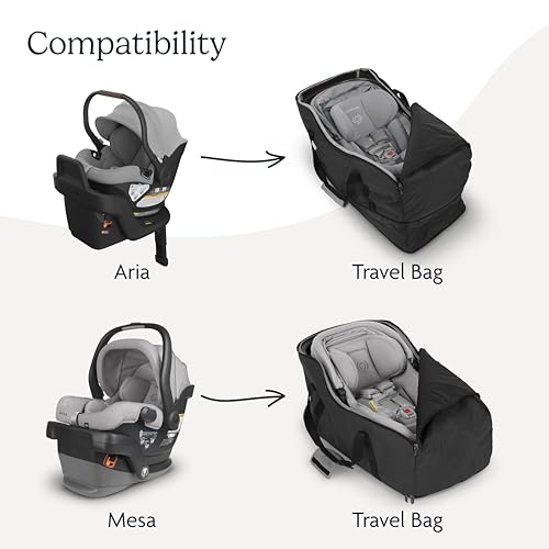 UPPAbaby Travel Bag for Aria and Mesa Infant Car Seats - Easy-Carry Handles + Durable Design with TravelSafe Protection