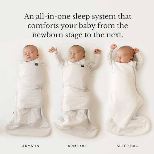 KYTE BABY Sleep Bag Swaddler with Dual Zipper, Removable Velcro Band, Rayon Made from Bamboo Transitional Nursery Essential, 1.0 TOG, (Blush)