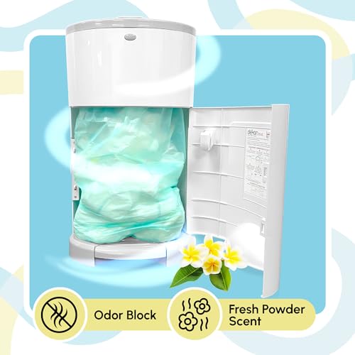 Reli. Diaper Pail Refill Bags Compatible with Dekor Classic (10 Pack) | Diaper Trash Bags with Odor Control | Powder Scent | Strong Liners | Holds 4950 Diapers | Refill Replacement