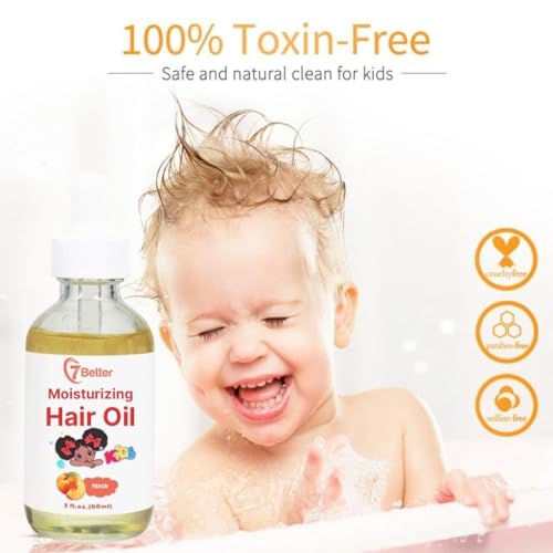 Natural Baby Kids Hair Care Products - Extra Strength Growing & Nourishing Serum with Black Seed Oil for Powerful Thick, Full Hair Growth