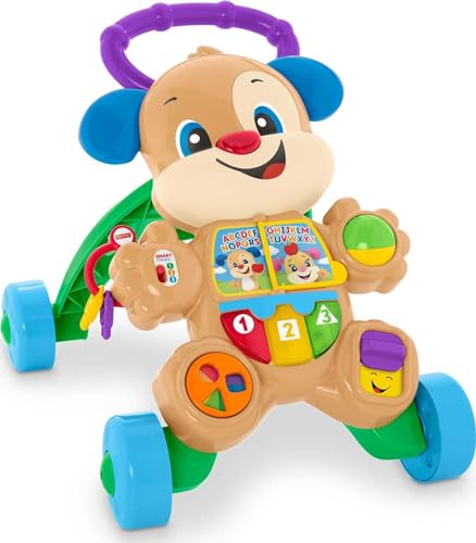 Fisher-Price Baby Toy Laugh & Learn Smart Stages Puppy Walker with Educational Music Lights & Activities for Infants Ages 6+ Months