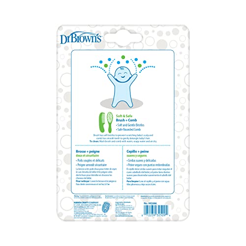 Dr. Brown's Soft and Safe Baby Brush + Comb