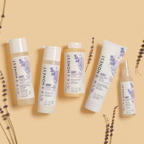 The Honest Company Silicone-Free Conditioner, Gentle for Baby, Naturally Derived, Tear-free, Hypoallergenic, Lavender Calm, 10 fl oz