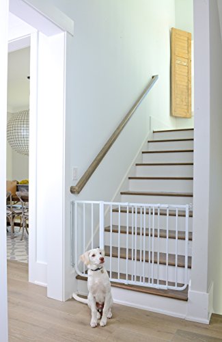 Cardinal Gates SS30 Stairway Special Baby Gate for Top of Stairs - Adjustable Indoor Dog Gate - Aluminum Metal Safety Gate for Kids & Pets - 27 to 42.5 Inches Wide - Black - USA Based Company