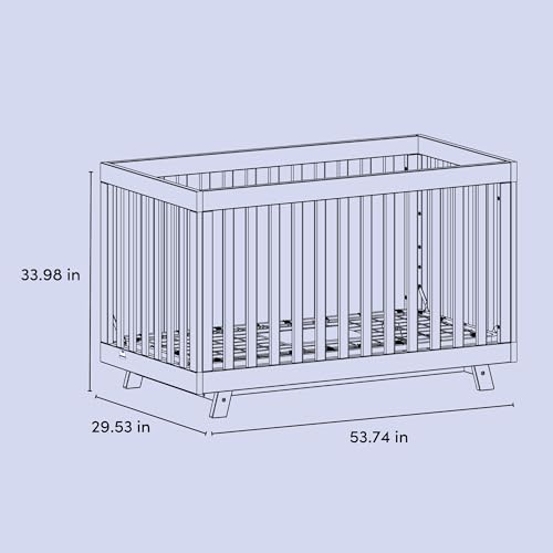 Storkcraft Beckett 3-in-1 Convertible Crib – GREENGUARD Gold Certified, Fits Standard Crib Mattress, Converts to Toddler Bed and Daybed, 4 Mattress Heights, Grow-with-Me Design (Driftwood)