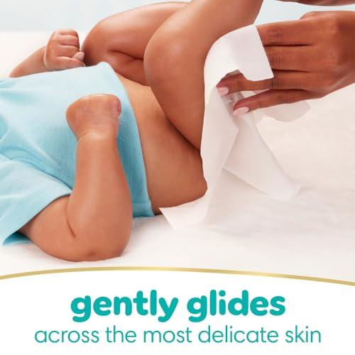 Pampers Sensitive Baby Wipes, Clinically Proven, Fragrance Free, Unscented, Water Based, Hypoallergenic, Multi-Use, Hand Wipes 336 Wipes Total (6X Flip-Top Packs) [Packaging May Vary]