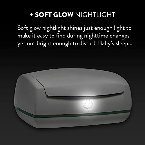 Prince Lionheart Warmies Wipes Warmer Designed for Reusable Cloth Wipes | Soft Glow Nighlight | Includes 1 everFRESH Pillow and 4 Warmies Cloth Wipes