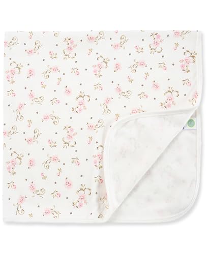 Little Me baby girls nursery swaddling blankets, Vintage Rose, One Size US