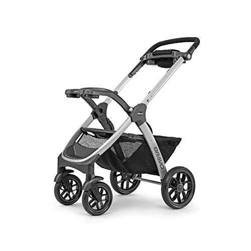 Chicco Bravo 3-in-1 Trio Travel System, Bravo Quick-Fold Stroller with KeyFit 30 Infant Car Seat and Base, Camden/Black