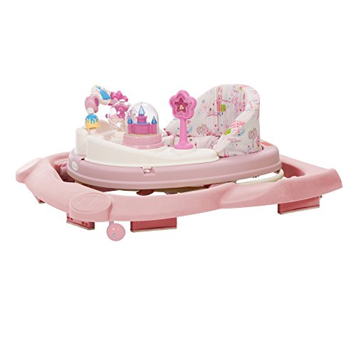 Disney Baby Princess Walker with Wheels, Pink Baby Walkers and Activity Center for Infants