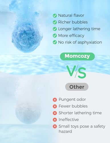 Momcozy Natural&Organic Essential Oil Bath Bombs,3 Pcs Bubble Bath Fizzy Balls with 3 Cute Shapes,Bath Bombs Gift Set for Kids Girls Boys Toddler, Ideal Gift for Birthday, Bath Bomb Kit