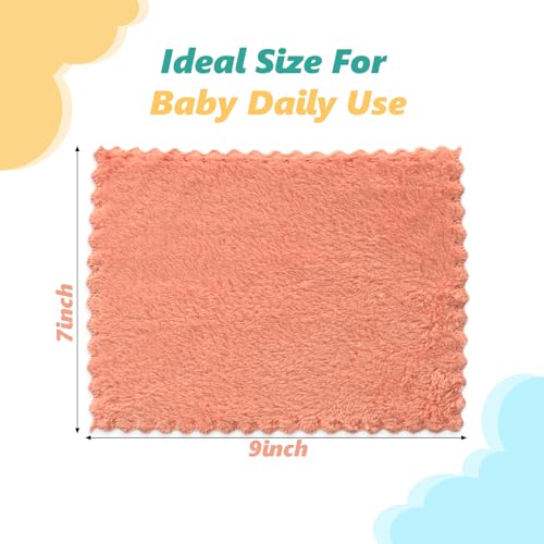 Vermiels 25 Pack Baby Washcloths, Microfiber Coral Fleece 7 x 9 Inch Baby Bath Face Towel, Baby Face Skin Wash Cloths Towels Set