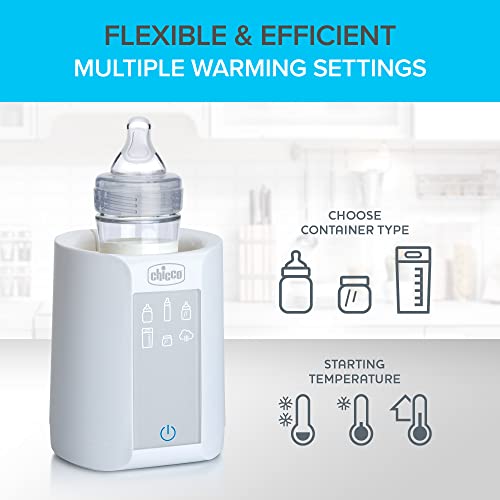Chicco Digital Bottle Warmer & Sterilizer for Baby Bottles, Baby Food Jars, and Milk Bags | Eliminates 99.9% of Germs | 4 Heating Options | Digital Touchscreen | Automatic Shut-Off & Sound Alert