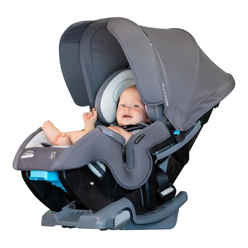 Baby Trend Cover Me™ 4-in-1 Convertible Car Seat, Scooter – Built-in Canopy, 4-Stage Growth System, Plush Comfort Padding, Multi-Position Recline