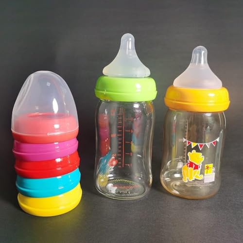1pc Orange Baby Bottle Cap and Ring Suitable for Pigeon Bottle,Food Grade PP Baby Bottle Cap and Ring,Simplicty Fashionable Baby Bottle Cap and Ring Feeding Bottle,Bottle-Feeding