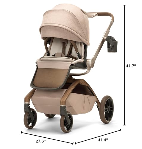 Maxi-Cosi Tana 360 Rotating Modular Stroller, Stroller and Car Seat Combo Travel System, Natural Heritage